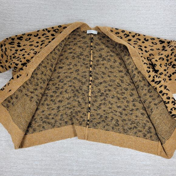 Ces Femme Leopard Print Oversized Cardigan Medium Wool Angora Blend - Picture 10 of 16